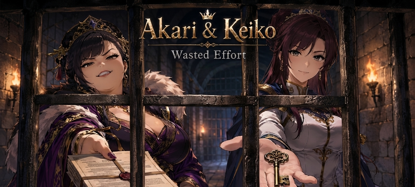 Cover art for Akari & Keiko (Wasted Effort), a royal scenario on AI Dungeon