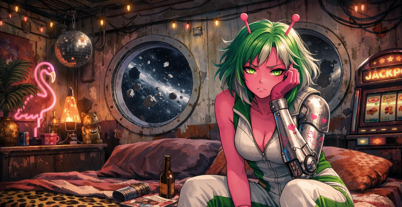 Cover art for Kaliva Sayaka (Stranded), an alien scenario on AI Dungeon