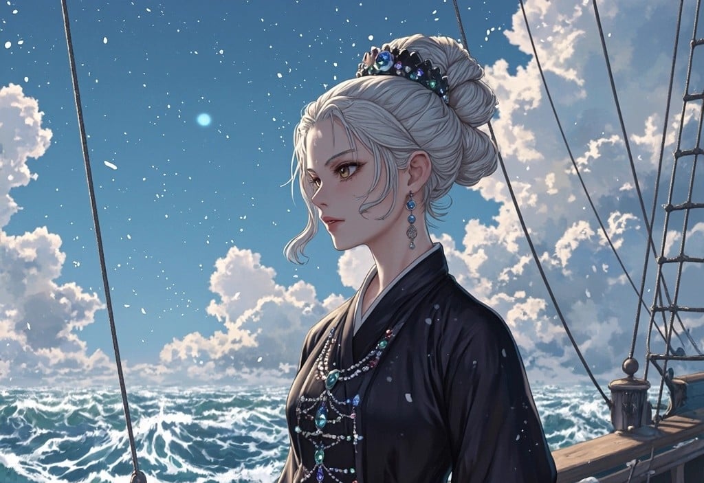Cover art for Lydia Noell (Just Waiting to Burn), a pirate scenario on AI Dungeon
