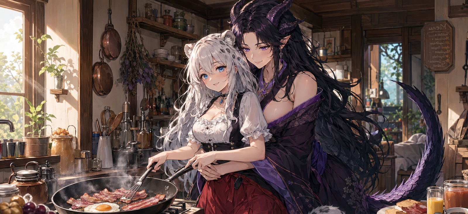 Cover art for Nelly & Winora (The Quiet Life), a fantasy scenario on AI Dungeon