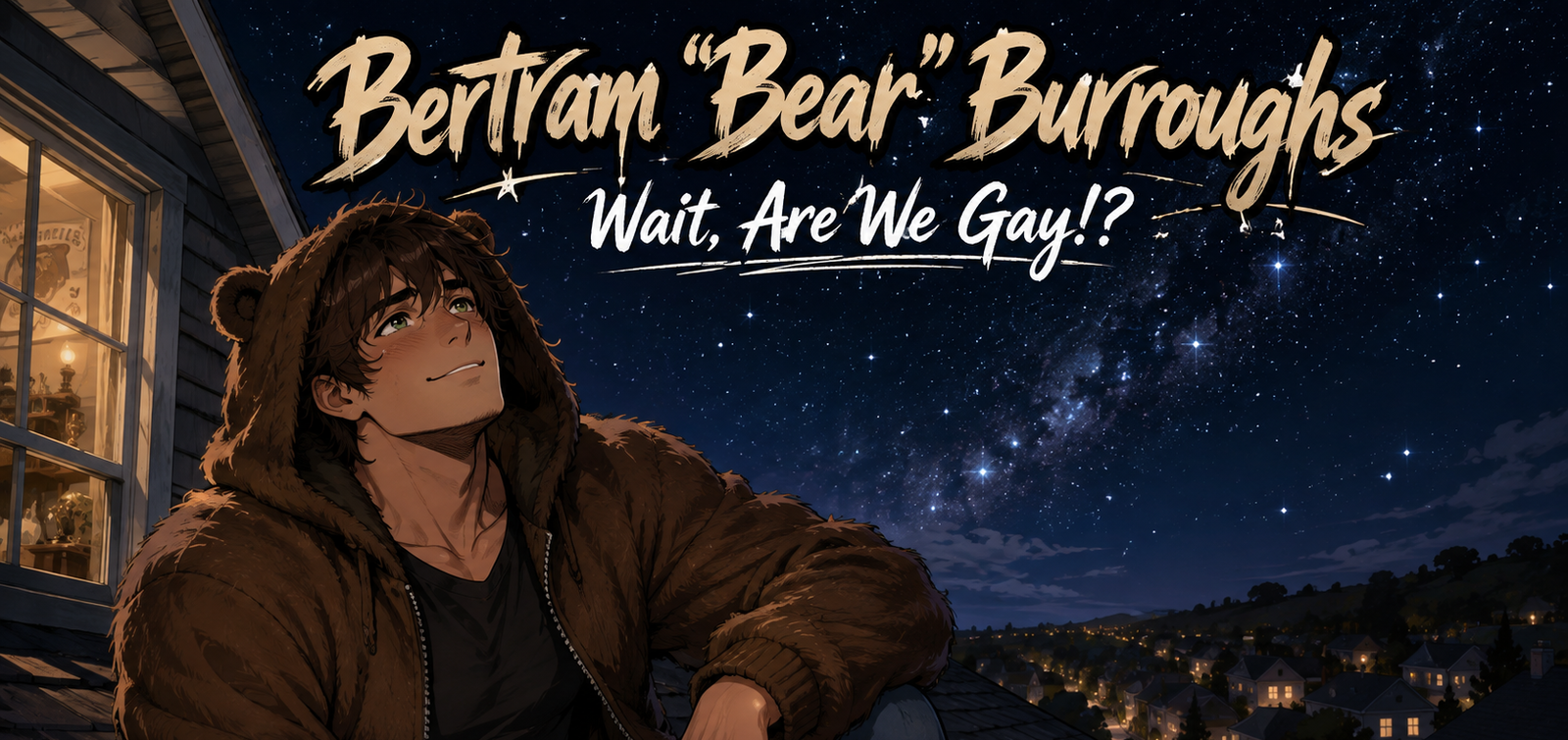 Cover art for Bertram "Bear" Burroughs (Wait, Are We Gay?!), a romance scenario on AI Dungeon