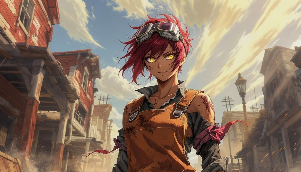 Cover art for Nellie Clayton (The Scrap Siren), a blacksmith scenario on AI Dungeon