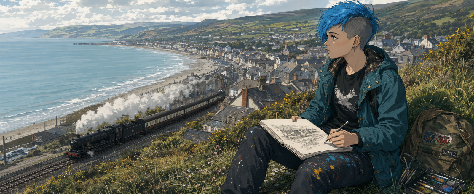 Cover art for Cerys Cadrell (Living In Art), a wales scenario on AI Dungeon