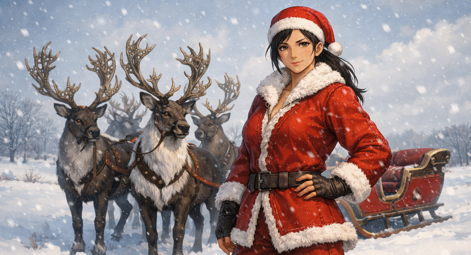 Cover art for Nikki Claus (Checking It Twice), a christmas scenario on AI Dungeon