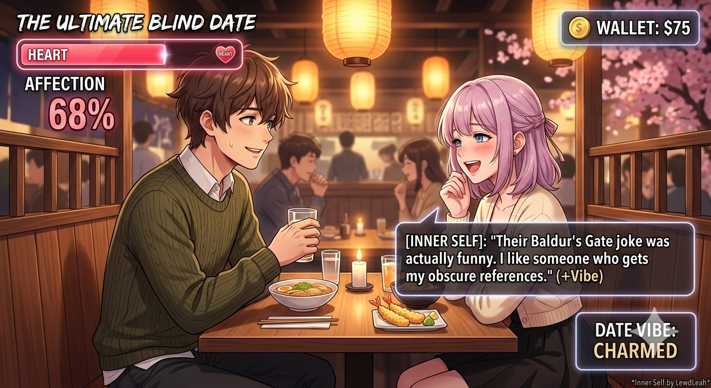 Cover art for Ultimate Blind Date: Inner Thoughts Edition, an inner self scenario on AI Dungeon
