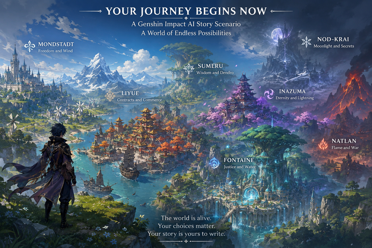 Cover art for 🎠Genshin Sandbox - Your life your story, 300 cards, a genshin scenario on AI Dungeon