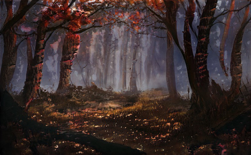 Cover art for The Monarchs Forest , a fantasy scenario on AI Dungeon