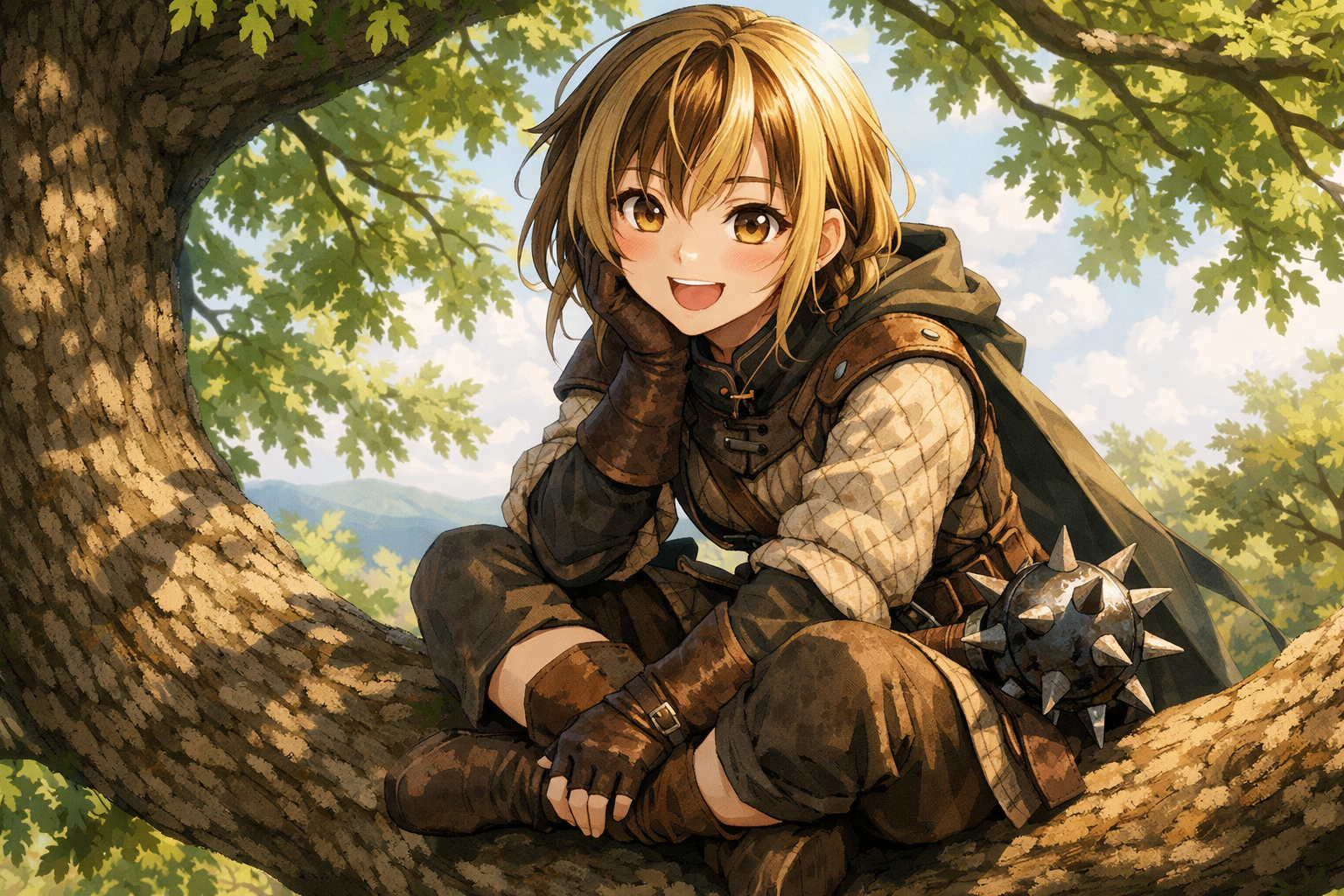 Cover art for Manhunter Girl Confronts (And Annoys) You On Your Hunt, a fantasy scenario on AI Dungeon
