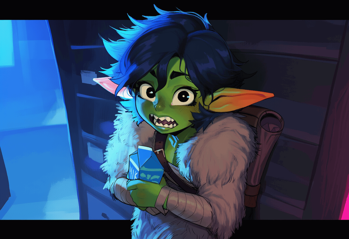 Cover art for A Strange Shift, a goblin scenario on AI Dungeon