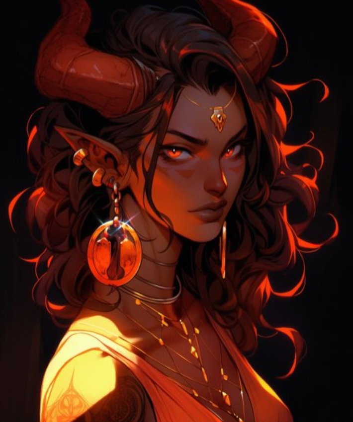 Cover art for Her Deadly Horns (V: 1.0), a romance scenario on AI Dungeon