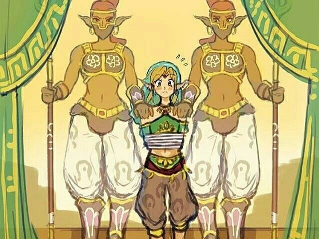 Cover art for Link becomes a Gerudo - a Legend of Zelda store , a romance scenario on AI Dungeon